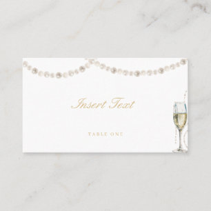 Perles et Prosecco Nom de la carte Étiquette alime