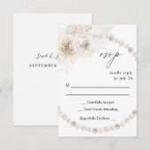 Perles & Floral Blanc RSVP sans repas (Devant / Derrière)