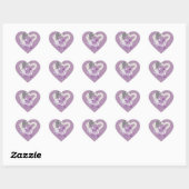 Perles florales mignonnes Stickers coeur pourpre (Feuille)