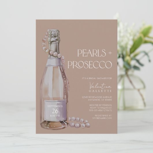 Perles + Invitation de la douche nuptiale du Prose (Debout devant)