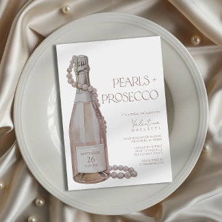 Perles + Invitation de la douche nuptiale du Prose