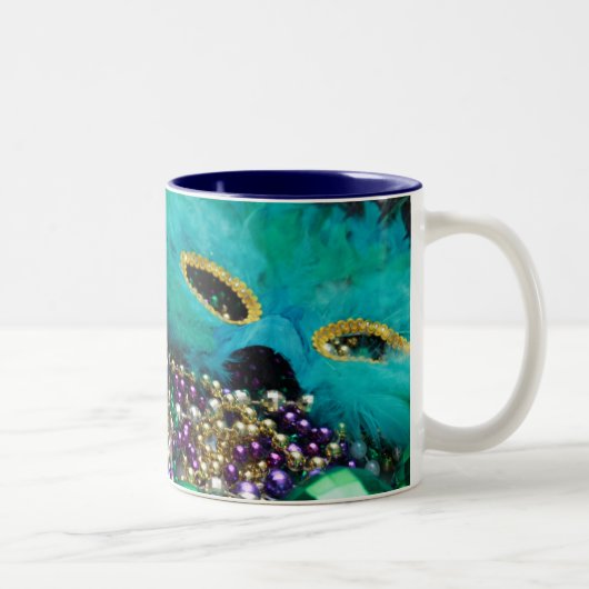 Perles Mardi Gras & Mug en fleur vert (Droit)