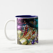 Perles Mardi Gras & Mug en fleur vert (Gauche)