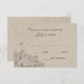 Perles nuptiales vintages et réponse dentelle (Devant / Derrière)