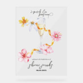 Perles, Pétales & Prosecco | Panneau de Bienvenue  (Recto)