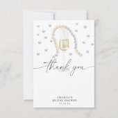 Perles & Prosecco - merci pour la fête de mariage (Devant)