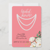 Perles rose nuptiale invitation (Devant)