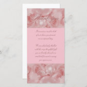 Perles rose rose merci cartes parties fonctions (Devant / Derrière)