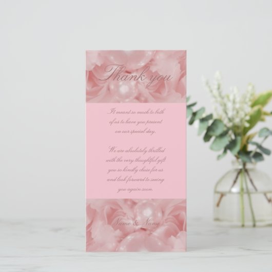 Perles rose rose merci cartes parties fonctions (Debout devant)