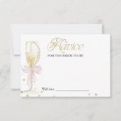 Perles roses et prosecco : carte de conseils pour (Devant)