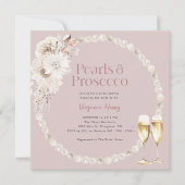 Perles roses Poursuivre Invitation (Devant)