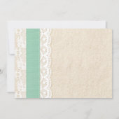Perles rustiques épousant des invitations (Dos)