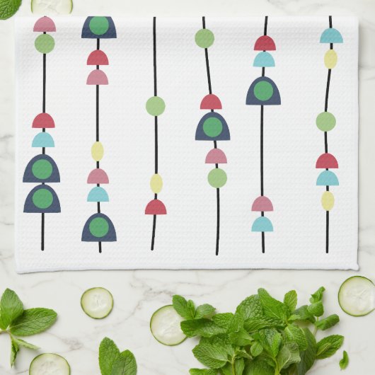 Perles sur cordes serviettes de thé (Plié)