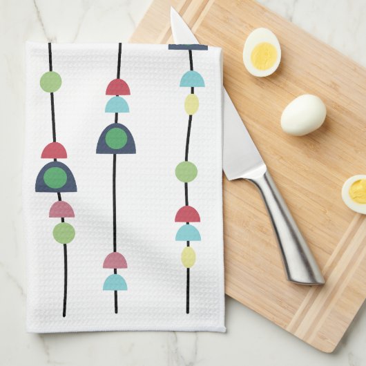 Perles sur cordes serviettes de thé (Quart Plié)