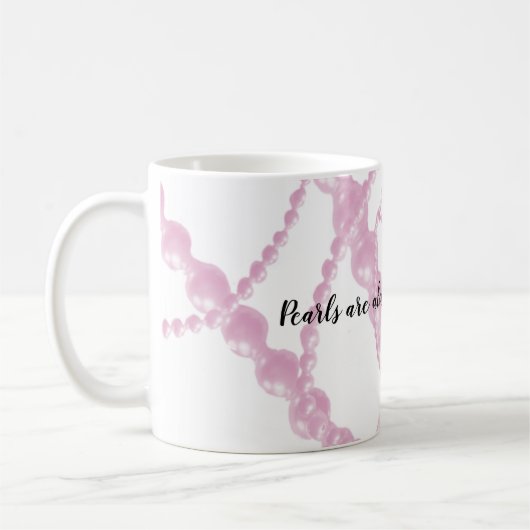 Perles Toujours Devis Approprié Café Mug (Gauche)