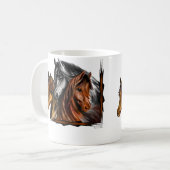 PerliPrints3Horsesz Koffiemok (Voorkant links)