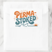 Perma-Stoked Waves Rechthoekige Sticker (Tas)
