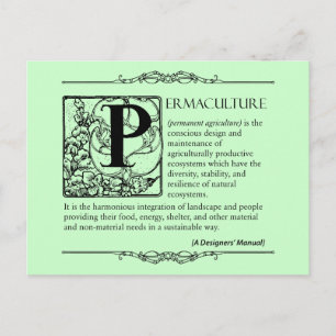 Permacultuur - A Definition (3) - Black Briefkaart
