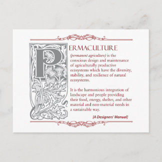 Permacultuur - Een definitie (1) Rood & grijs Briefkaart