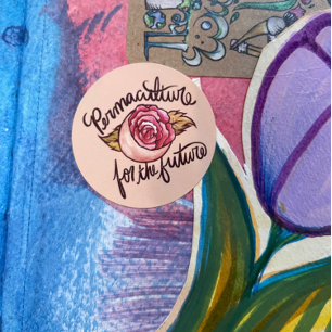 Permacultuur voor de Toekomst Tuinieren Kunstwerk Ronde Sticker