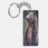 Permanent Grizzly-Beer Sleutelhanger (Voorkant Links)