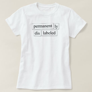 permanent ly dis geëtiketteerd magnetisch ontwerp t-shirt