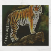 Permanent Tiger Safari Animal Art Bier Etiket (Enkel label)