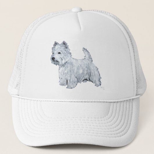 Permanent West Highland White Terrier Trucker Pet (Voorkant)