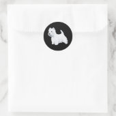 Permanent Westie Ronde Sticker (Tas)