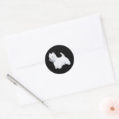 Permanent Westie Ronde Sticker (Envelop)