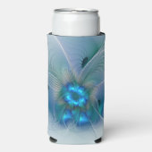 Permanente Ovations, Abstract Blue Turquoise Fract (Seltzer Voorkant)