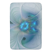 Permanente Ovations, Abstract Blue Turquoise Fract Badmat (Voorkant Verticaal)