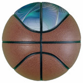 Permanente Ovations, Abstract Blue Turquoise Fract Basketbal (Rechts)