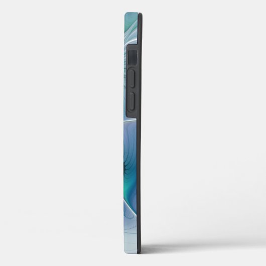 Permanente Ovations, Abstract Blue Turquoise Fract Case-Mate iPhone Case (Achterkant / Links)