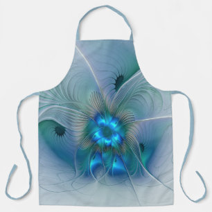 Permanente Ovations, Abstract Blue Turquoise Fract Schort