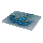 Permanente Ovations, Abstract Blue Turquoise Fract Snijplank (Hoek)