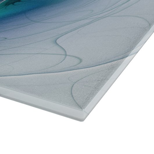 Permanente Ovations, Abstract Blue Turquoise Fract Snijplank (Hoek)