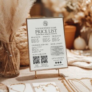 Permanente sieraden Weergave Prijslijst QR code Me Poster