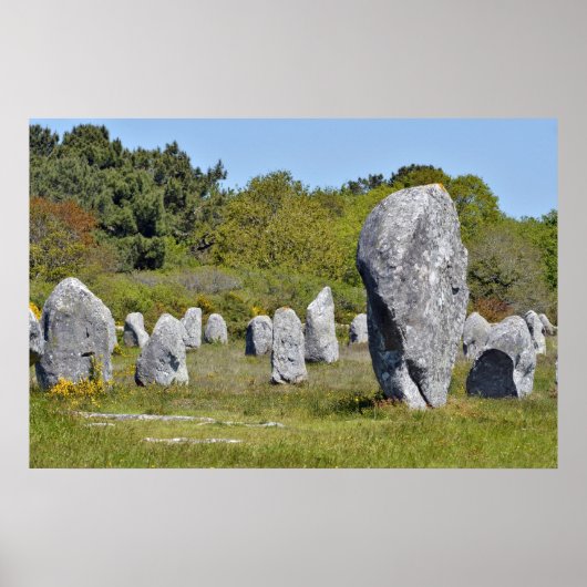 Permanente stenen in Carnac, Frankrijk Poster (Voorkant)