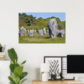 Permanente stenen in Carnac, Frankrijk Poster (Thuiskantoor)