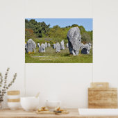 Permanente stenen in Carnac, Frankrijk Poster (Keuken)