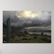 Permanente Stone near Oban in Scotland - poster