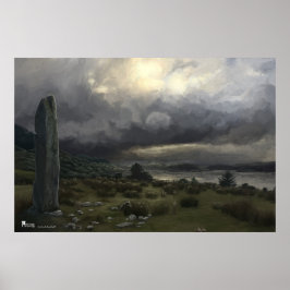 Permanente Stone near Oban in Scotland - poster