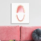 Permanente tanden volwassen tandheelkunde canvas afdruk (Insitu (Woonkamer))