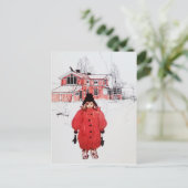 Permanente wintersneeuw briefkaart (Staand voorkant)