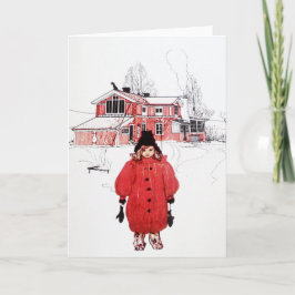Permanente wintersneeuw feestdagen kaart