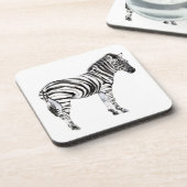 Permanente Zebra Bier Onderzetter (Linkerzijde)
