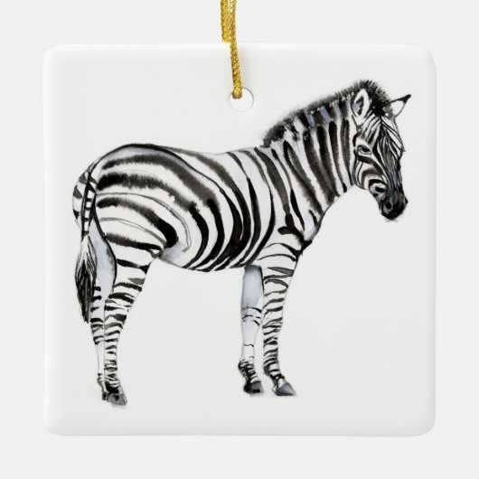 Permanente Zebra Keramisch Ornament (Voorkant)