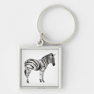 Permanente Zebra Sleutelhanger