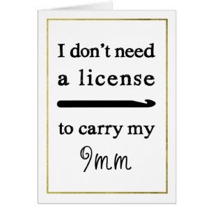 Permis Crochet Hook Faux Gold Border Crafts